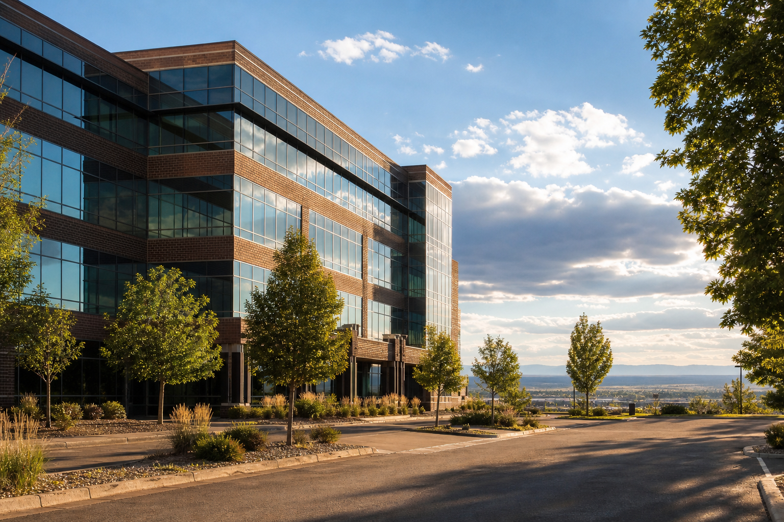 Office park setting in the Denver, Colorado area